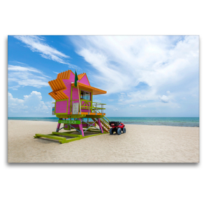 Premium Textil-Leinwand 120 x 80 cm Quer-Format MIAMI BEACH Florida Flair | Wandbild, HD-Bild auf Keilrahmen, Fertigbild auf hochwertigem Vlies, Leinwanddruck von Melanie Viola