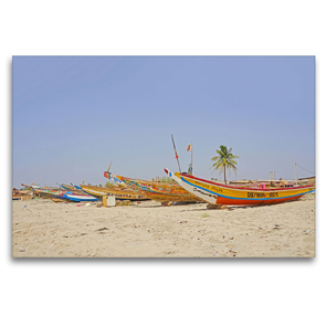 Premium Textil-Leinwand 120 x 80 cm Quer-Format Paradise Beach in Senegal | Wandbild, HD-Bild auf Keilrahmen, Fertigbild auf hochwertigem Vlies, Leinwanddruck von Beate Bussenius