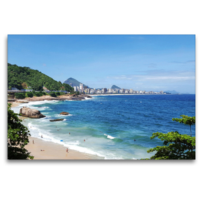 Premium Textil-Leinwand 120 x 80 cm Quer-Format Rio de Janeiro’s Geheimstrand | Wandbild, HD-Bild auf Keilrahmen, Fertigbild auf hochwertigem Vlies, Leinwanddruck von Maren Woiczyk