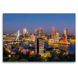 Premium Textil-Leinwand 120 x 80 cm Quer-Format Rotterdam. Wilhelminapier. | Wandbild, HD-Bild auf Keilrahmen, Fertigbild auf hochwertigem Vlies, Leinwanddruck von N N