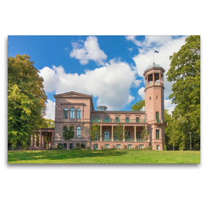 Premium Textil-Leinwand 120 x 80 cm Quer-Format Schloss Biesdorf | Wandbild, HD-Bild auf Keilrahmen, Fertigbild auf hochwertigem Vlies, Leinwanddruck von ReDi Fotografie