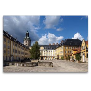 Premium Textil-Leinwand 120 x 80 cm Quer-Format Schloss Heidecksburch in Rudolstadt | Wandbild, HD-Bild auf Keilrahmen, Fertigbild auf hochwertigem Vlies, Leinwanddruck von Flori0