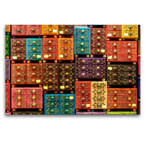 Premium Textil-Leinwand 120 x 80 cm Quer-Format Schmuckkästchen in den Tuchhallen von Krakau | Wandbild, HD-Bild auf Keilrahmen, Fertigbild auf hochwertigem Vlies, Leinwanddruck von Oliver Nowak