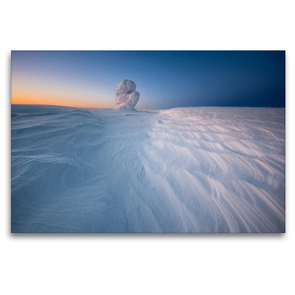 Premium Textil-Leinwand 1200 x 800 cm Quer-Format Schneeverwehung Finnland | Wandbild, HD-Bild auf Keilrahmen, Fertigbild auf hochwertigem Vlies, Leinwanddruck von Rolf Dietz