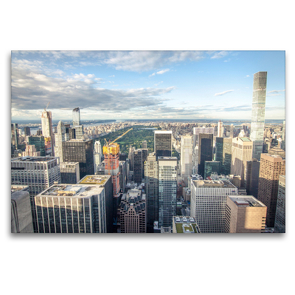 Premium Textil-Leinwand 120 x 80 cm Quer-Format Skyline Upper Manhattan | Wandbild, HD-Bild auf Keilrahmen, Fertigbild auf hochwertigem Vlies, Leinwanddruck von Philipp Blaschke
