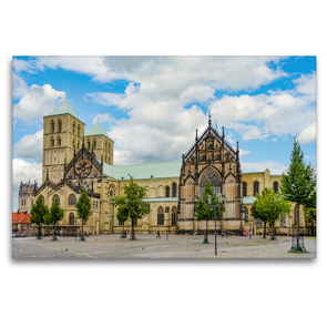 Premium Textil-Leinwand 120 x 80 cm Quer-Format St. Paulus Dom | Wandbild, HD-Bild auf Keilrahmen, Fertigbild auf hochwertigem Vlies, Leinwanddruck von Dirk Meutzner