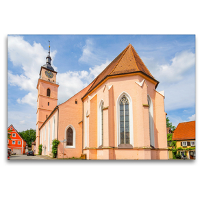 Premium Textil-Leinwand 120 x 80 cm Quer-Format Stadtkirche St. Johannes | Wandbild, HD-Bild auf Keilrahmen, Fertigbild auf hochwertigem Vlies, Leinwanddruck von Dirk Meutzner