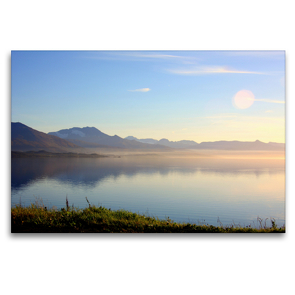 Premium Textil-Leinwand 120 x 80 cm Quer-Format Stille im Fjord | Wandbild, HD-Bild auf Keilrahmen, Fertigbild auf hochwertigem Vlies, Leinwanddruck von GUGIGEI
