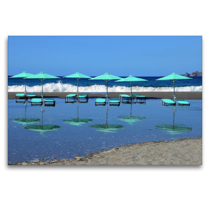 Premium Textil-Leinwand 120 x 80 cm Quer-Format Strand Plakias | Wandbild, HD-Bild auf Keilrahmen, Fertigbild auf hochwertigem Vlies, Leinwanddruck von Sarnade