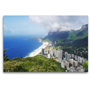 Premium Textil-Leinwand 120 x 80 cm Quer-Format Tolle Aussicht auf Rio de Janeiro | Wandbild, HD-Bild auf Keilrahmen, Fertigbild auf hochwertigem Vlies, Leinwanddruck von Maren Woiczyk