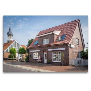 Premium Textil-Leinwand 120 x 80 cm Quer-Format Weihnachtsgeschäft in Hooksiel im Landkreis Friesland | Wandbild, HD-Bild auf Keilrahmen, Fertigbild auf hochwertigem Vlies, Leinwanddruck von N N