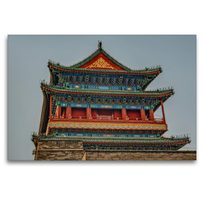 Premium Textil-Leinwand 120 x 80 cm Quer-Format Zhengyangmen (Qianmen) altes Stadttor | Wandbild, HD-Bild auf Keilrahmen, Fertigbild auf hochwertigem Vlies, Leinwanddruck von reinhold möller