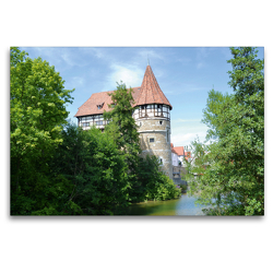 Premium Textil-Leinwand 120 x 80 cm Quer-Format Zollernschloss Balingen, Baden-Württemberg | Wandbild, HD-Bild auf Keilrahmen, Fertigbild auf hochwertigem Vlies, Leinwanddruck von Sascha Stoll