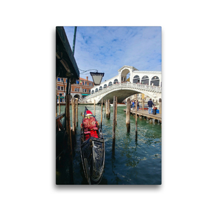 Premium Textil-Leinwand 30 x 45 cm Hoch-Format Die Lagunenstadt Venedig | Wandbild, HD-Bild auf Keilrahmen, Fertigbild auf hochwertigem Vlies, Leinwanddruck von Monika Dietsch