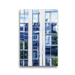 Premium Textil-Leinwand 30 x 45 cm Hoch-Format Frankfurts Architekturen – Spiegelbilder der Bürostadt Niederrad | Wandbild, HD-Bild auf Keilrahmen, Fertigbild auf hochwertigem Vlies, Leinwanddruck von N N