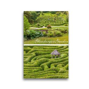 Premium Textil-Leinwand 30 x 45 cm Hoch-Format Garten-Labyrinth Glendurgan Garden in Cornwall, England | Wandbild, HD-Bild auf Keilrahmen, Fertigbild auf hochwertigem Vlies, Leinwanddruck von Christian Müringer