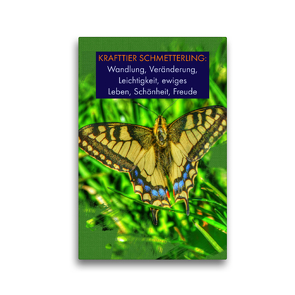 Premium Textil-Leinwand 30 x 45 cm Hoch-Format Krafttier Schmetterling | Wandbild, HD-Bild auf Keilrahmen, Fertigbild auf hochwertigem Vlies, Leinwanddruck von Susan Michel