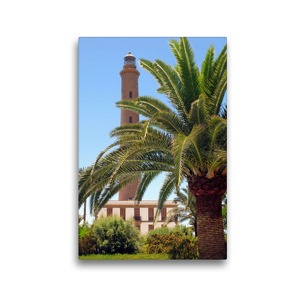 Premium Textil-Leinwand 30 x 45 cm Hoch-Format Leutturm von Maspalomas auf Gran Canaria | Wandbild, HD-Bild auf Keilrahmen, Fertigbild auf hochwertigem Vlies, Leinwanddruck von Anja Frost