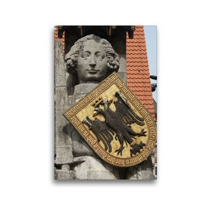 Premium Textil-Leinwand 30 x 45 cm Hoch-Format Ritter Roland in Bremen | Wandbild, HD-Bild auf Keilrahmen, Fertigbild auf hochwertigem Vlies, Leinwanddruck von kattobello