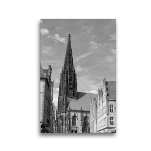 Premium Textil-Leinwand 30 x 45 cm Hoch-Format St.Lamberti Münster am Prinzipalma | Wandbild, HD-Bild auf Keilrahmen, Fertigbild auf hochwertigem Vlies, Leinwanddruck von kattobello