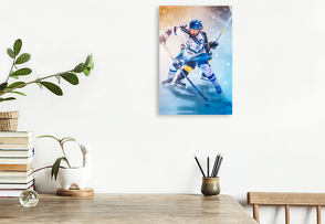 Premium Textil-Leinwand 300 x 450 cm Hoch-Format Eishockey | Wandbild, HD-Bild auf Keilrahmen, Fertigbild auf hochwertigem Vlies, Leinwanddruck von Peter Roder