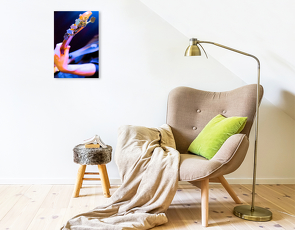 Premium Textil-Leinwand 300 x 450 cm Hoch-Format Headstock einer 5-saitigen Bassgitarre | Wandbild, HD-Bild auf Keilrahmen, Fertigbild auf hochwertigem Vlies, Leinwanddruck von Renate Utz