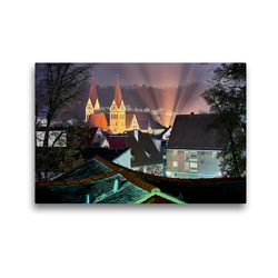 Premium Textil-Leinwand 45 x 30 cm Quer-Format Abendstimmung über der Altstadt von Eichstätt | Wandbild, HD-Bild auf Keilrahmen, Fertigbild auf hochwertigem Vlies, Leinwanddruck von Markus Treffer