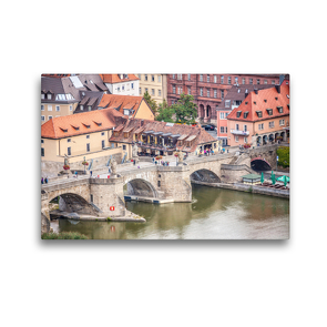 Premium Textil-Leinwand 45 x 30 cm Quer-Format Alte Mainbrücke | Wandbild, HD-Bild auf Keilrahmen, Fertigbild auf hochwertigem Vlies, Leinwanddruck von Liselotte Brunner-Klaus