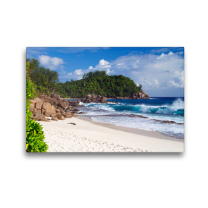 Premium Textil-Leinwand 45 x 30 cm Quer-Format Anse Bazarca / Mahe / Seychellen | Wandbild, HD-Bild auf Keilrahmen, Fertigbild auf hochwertigem Vlies, Leinwanddruck von Janita Webeler