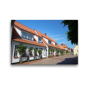 Premium Textil-Leinwand 45 x 30 cm Quer-Format Der Holm. Historische Fischersiedlung in Schleswig | Wandbild, HD-Bild auf Keilrahmen, Fertigbild auf hochwertigem Vlies, Leinwanddruck von Steffani Lehmann