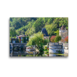 Premium Textil-Leinwand 45 x 30 cm Quer-Format Brantome – Das Venedig der Dordogne | Wandbild, HD-Bild auf Keilrahmen, Fertigbild auf hochwertigem Vlies, Leinwanddruck von Petra Saf Photography