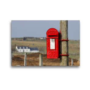 Premium Textil-Leinwand 45 x 30 cm Quer-Format Briefkasten in Clashmore, West Highlands, Schottland | Wandbild, HD-Bild auf Keilrahmen, Fertigbild auf hochwertigem Vlies, Leinwanddruck von Udo Haafke