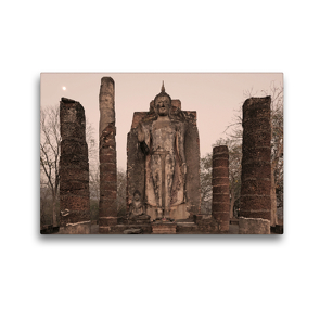 Premium Textil-Leinwand 45 x 30 cm Quer-Format Buddha Statue, Wat Sapham Him, Sukhothai Historical Park, Sukhothai | Wandbild, HD-Bild auf Keilrahmen, Fertigbild auf hochwertigem Vlies, Leinwanddruck von Christian Heeb