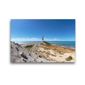 Premium Textil-Leinwand 45 x 30 cm Quer-Format Cape Campbell Lighthouse | Wandbild, HD-Bild auf Keilrahmen, Fertigbild auf hochwertigem Vlies, Leinwanddruck von Christian Franz Schmidt