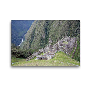 Premium Textil-Leinwand 45 x 30 cm Quer-Format Die Ruinen von Winaywayna am Ende des Inka-Trails auf 2690 m Höhe | Wandbild, HD-Bild auf Keilrahmen, Fertigbild auf hochwertigem Vlies, Leinwanddruck von N N