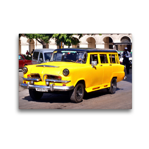 Premium Textil-Leinwand 45 x 30 cm Quer-Format Dodge Sierra Station Wagon aus dem Jahre 1955 in Havanna | Wandbild, HD-Bild auf Keilrahmen, Fertigbild auf hochwertigem Vlies, Leinwanddruck von Henning von Löwis of Menar