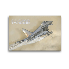 Premium Textil-Leinwand 45 x 30 cm Quer-Format EF2000 Typhoon | Wandbild, HD-Bild auf Keilrahmen, Fertigbild auf hochwertigem Vlies, Leinwanddruck von Nick Delhanidis