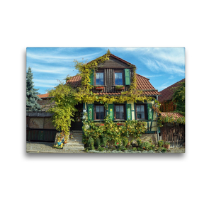 Premium Textil-Leinwand 45 x 30 cm Quer-Format Ein Hexenhaus in Tonndorf | Wandbild, HD-Bild auf Keilrahmen, Fertigbild auf hochwertigem Vlies, Leinwanddruck von Flori0