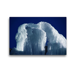 Premium Textil-Leinwand 45 x 30 cm Quer-Format Eissäule | Wandbild, HD-Bild auf Keilrahmen, Fertigbild auf hochwertigem Vlies, Leinwanddruck von Gerhard Albicker