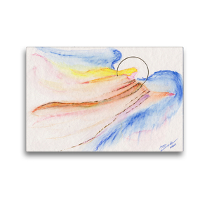 Premium Textil-Leinwand 45 x 30 cm Quer-Format Engel für Neujahr | Wandbild, HD-Bild auf Keilrahmen, Fertigbild auf hochwertigem Vlies, Leinwanddruck von Gabriele-Diana Bode