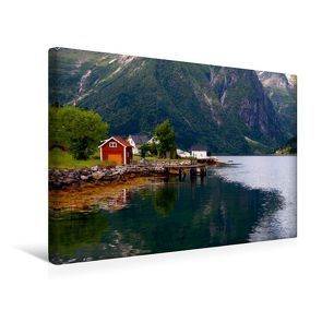 Premium Textil-Leinwand 45 x 30 cm Quer-Format Esefjord | Wandbild, HD-Bild auf Keilrahmen, Fertigbild auf hochwertigem Vlies, Leinwanddruck von Helene Seidl von Seidl,  Helene