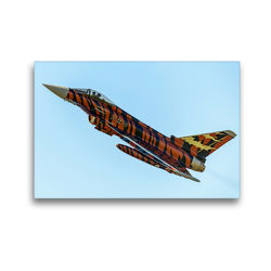 Premium Textil-Leinwand 45 x 30 cm Quer-Format Eurofighter Typhoon 30+09 Bronze Tiger | Wandbild, HD-Bild auf Keilrahmen, Fertigbild auf hochwertigem Vlies, Leinwanddruck von Björn Engelke