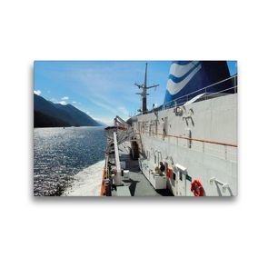 Premium Textil-Leinwand 45 x 30 cm Quer-Format Fährfahrt durch den Douglas Channel | Wandbild, HD-Bild auf Keilrahmen, Fertigbild auf hochwertigem Vlies, Leinwanddruck von Dieter-M. Wilczek