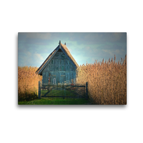Premium Textil-Leinwand 45 x 30 cm Quer-Format Fischerhaus | Wandbild, HD-Bild auf Keilrahmen, Fertigbild auf hochwertigem Vlies, Leinwanddruck von Sarnade