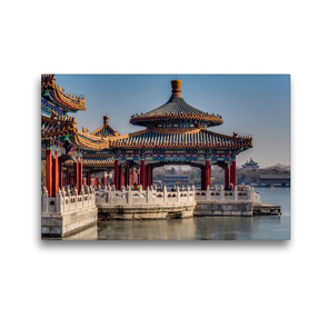 Premium Textil-Leinwand 45 x 30 cm Quer-Format Fünf Drachen Tempel im Beihai-Park in Peking | Wandbild, HD-Bild auf Keilrahmen, Fertigbild auf hochwertigem Vlies, Leinwanddruck von reinhold möller