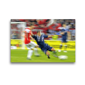 Premium Textil-Leinwand 45 x 30 cm Quer-Format Fußball for ever: Zweikampf | Wandbild, HD-Bild auf Keilrahmen, Fertigbild auf hochwertigem Vlies, Leinwanddruck von CALVENDO