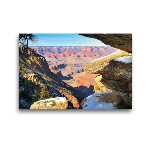 Premium Textil-Leinwand 45 x 30 cm Quer-Format Grand Canyon South Rim | Wandbild, HD-Bild auf Keilrahmen, Fertigbild auf hochwertigem Vlies, Leinwanddruck von Dieter-M. Wilczek