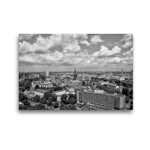 Premium Textil-Leinwand 45 x 30 cm Quer-Format Hannover von oben | Wandbild, HD-Bild auf Keilrahmen, Fertigbild auf hochwertigem Vlies, Leinwanddruck von kattobello