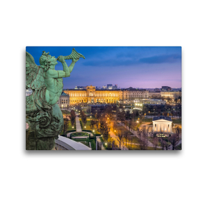 Premium Textil-Leinwand 45 x 30 cm Quer-Format Heldenplatz mit Neuer Burg | Wandbild, HD-Bild auf Keilrahmen, Fertigbild auf hochwertigem Vlies, Leinwanddruck von Karl Heindl