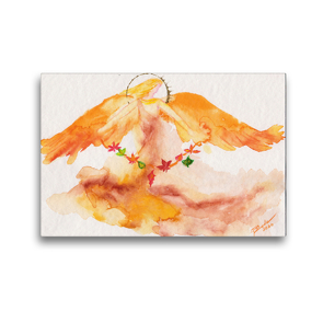 Premium Textil-Leinwand 45 x 30 cm Quer-Format Herbst Engel | Wandbild, HD-Bild auf Keilrahmen, Fertigbild auf hochwertigem Vlies, Leinwanddruck von Gabriele-Diana Bode